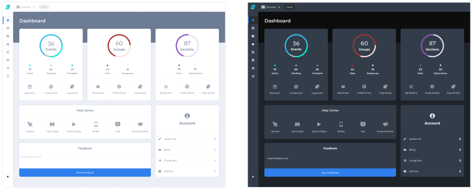 Light & Dark Dashboard Templates